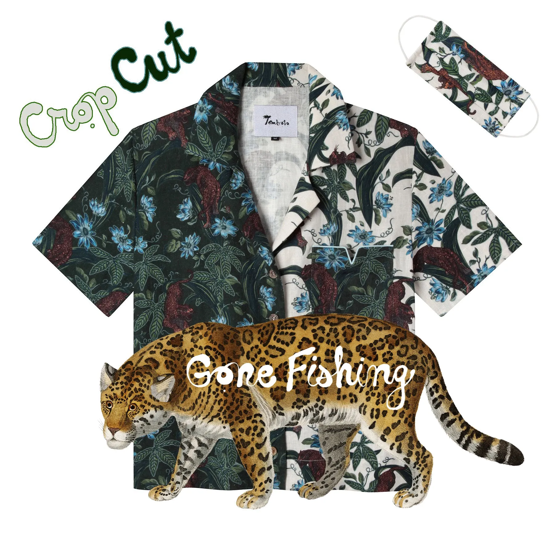 Lurking Jaguar ~ Crop Cut (Green / White Scramble) sold by Tombolo