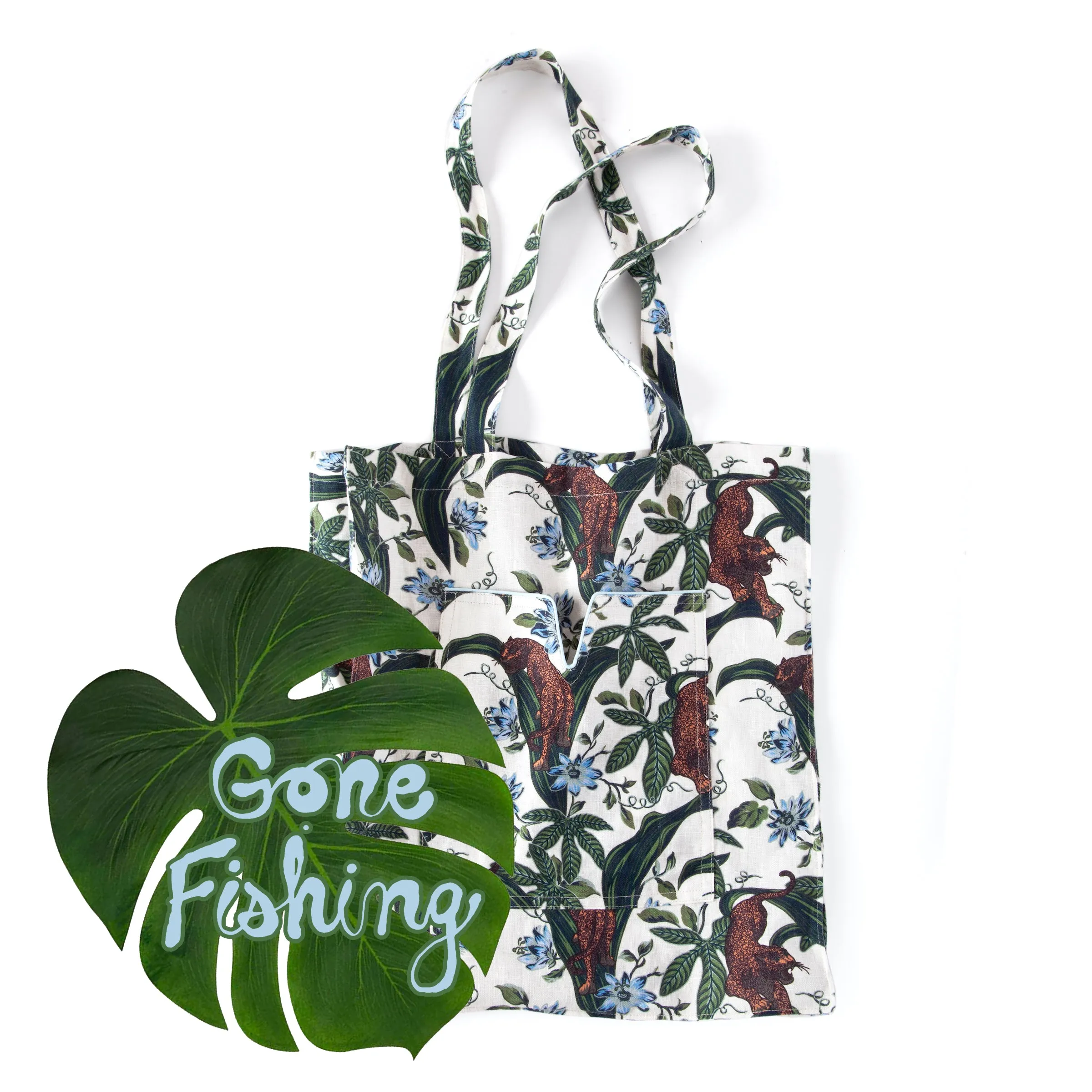 Lurking Jaguar - Tote Bag (White) sold by Tombolo