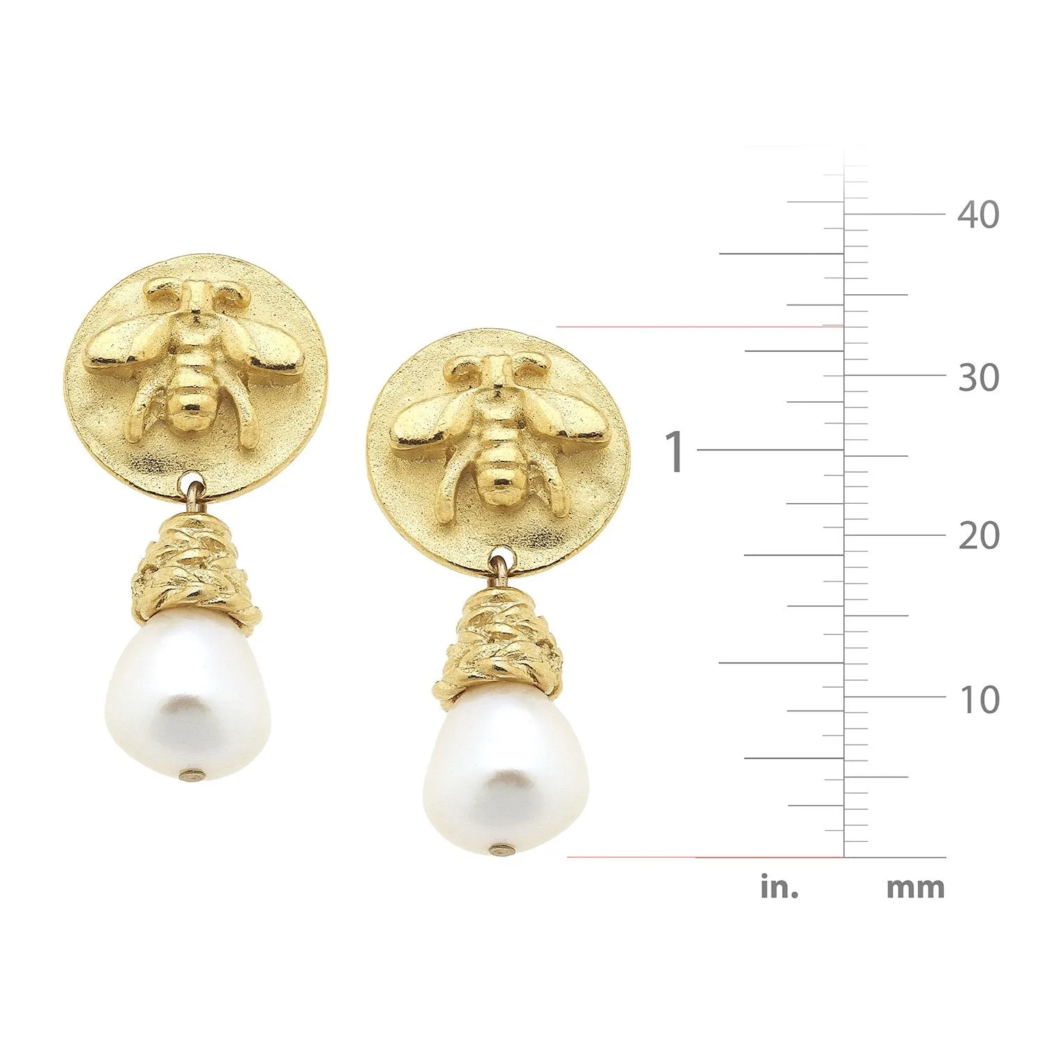 Sarabeth Pearl Drop Earrings sold by Susan Shaw product image thumbnail 2