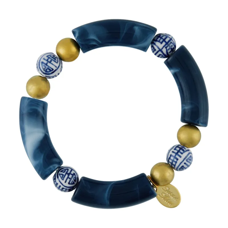 Navy Blue & White Charleston Bracelet IV sold by Susan Shaw