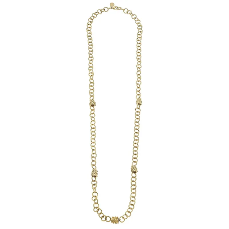 Long Linked Bead Chain Necklace sold by Susan Shaw