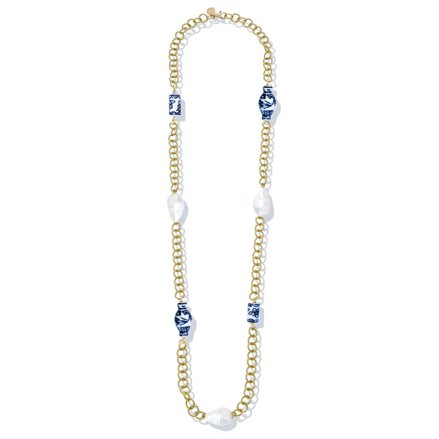 Blue & White Chain Wrap Necklace sold by Susan Shaw