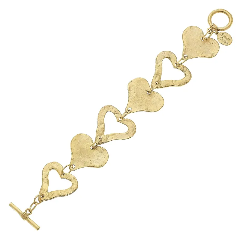 Linked Heart Toggle Bracelet sold by Susan Shaw