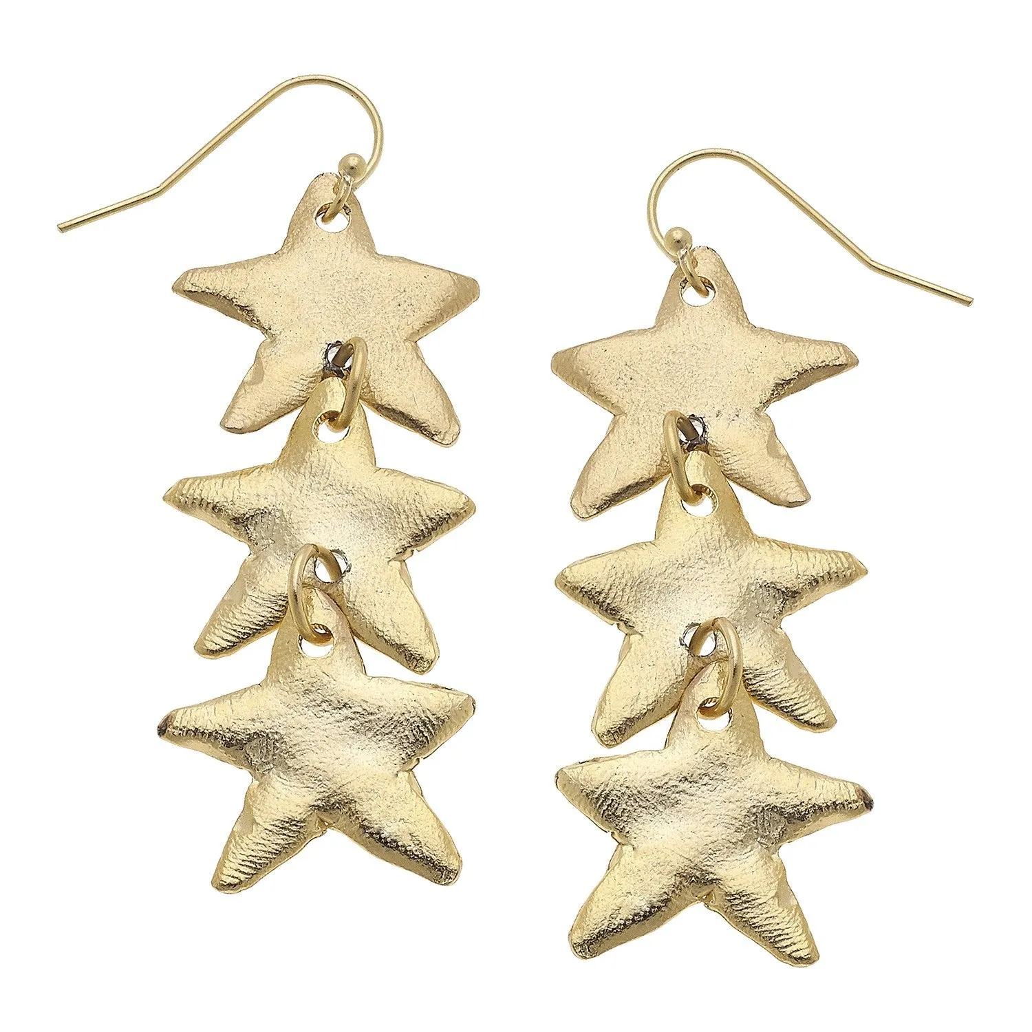 Triple Tier Star Earrings sold by Susan Shaw