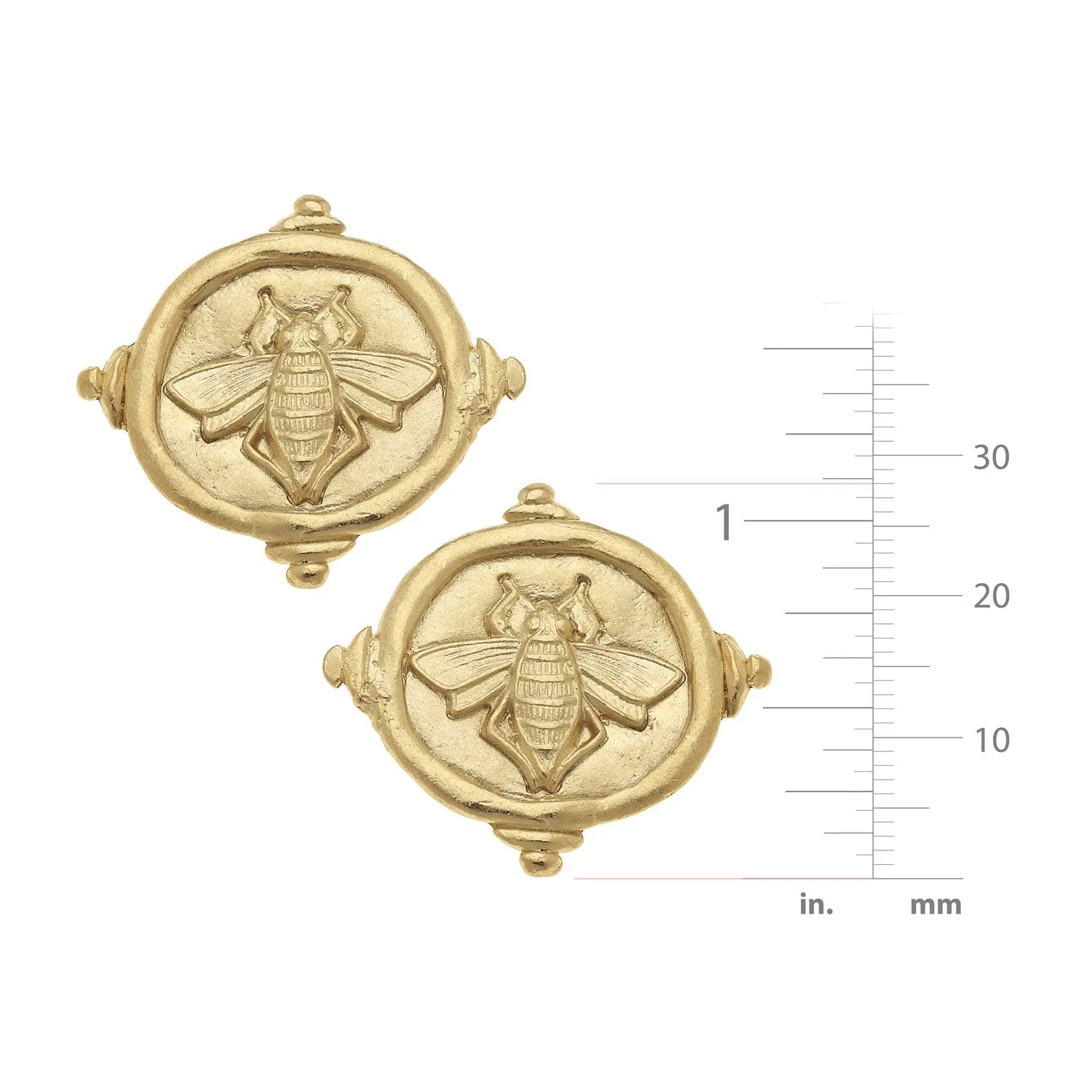 Queen Bee Intaglio Studs sold by Susan Shaw product image thumbnail 4