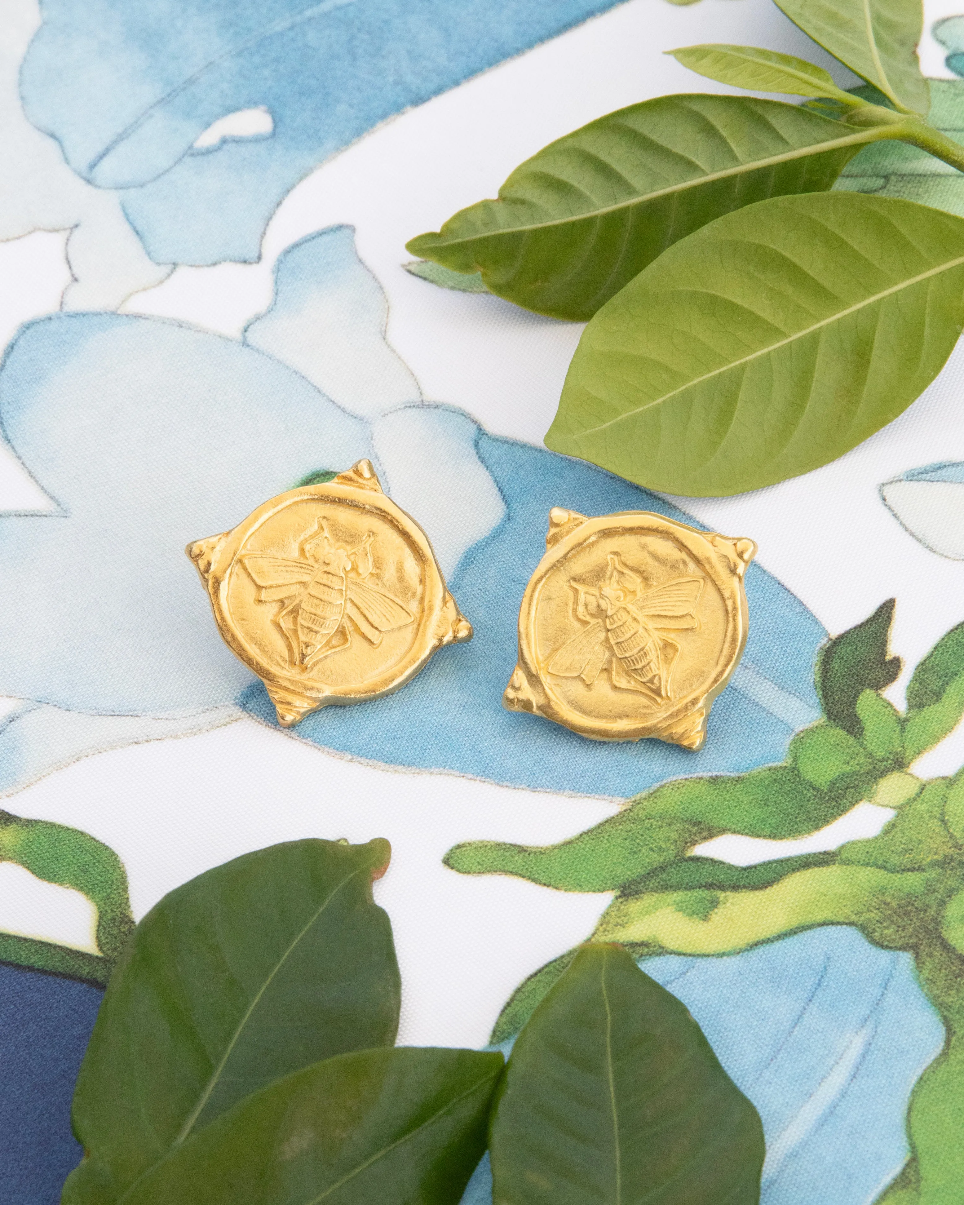 Queen Bee Intaglio Studs sold by Susan Shaw product image thumbnail 3