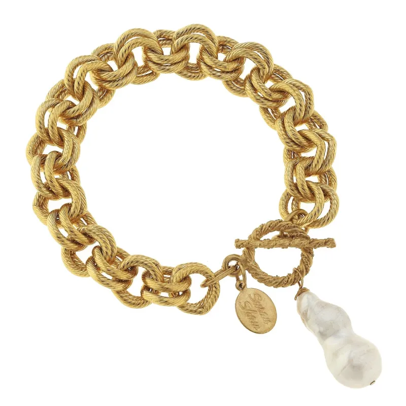 Double Link Baroque Pearl Bracelet sold by Susan Shaw