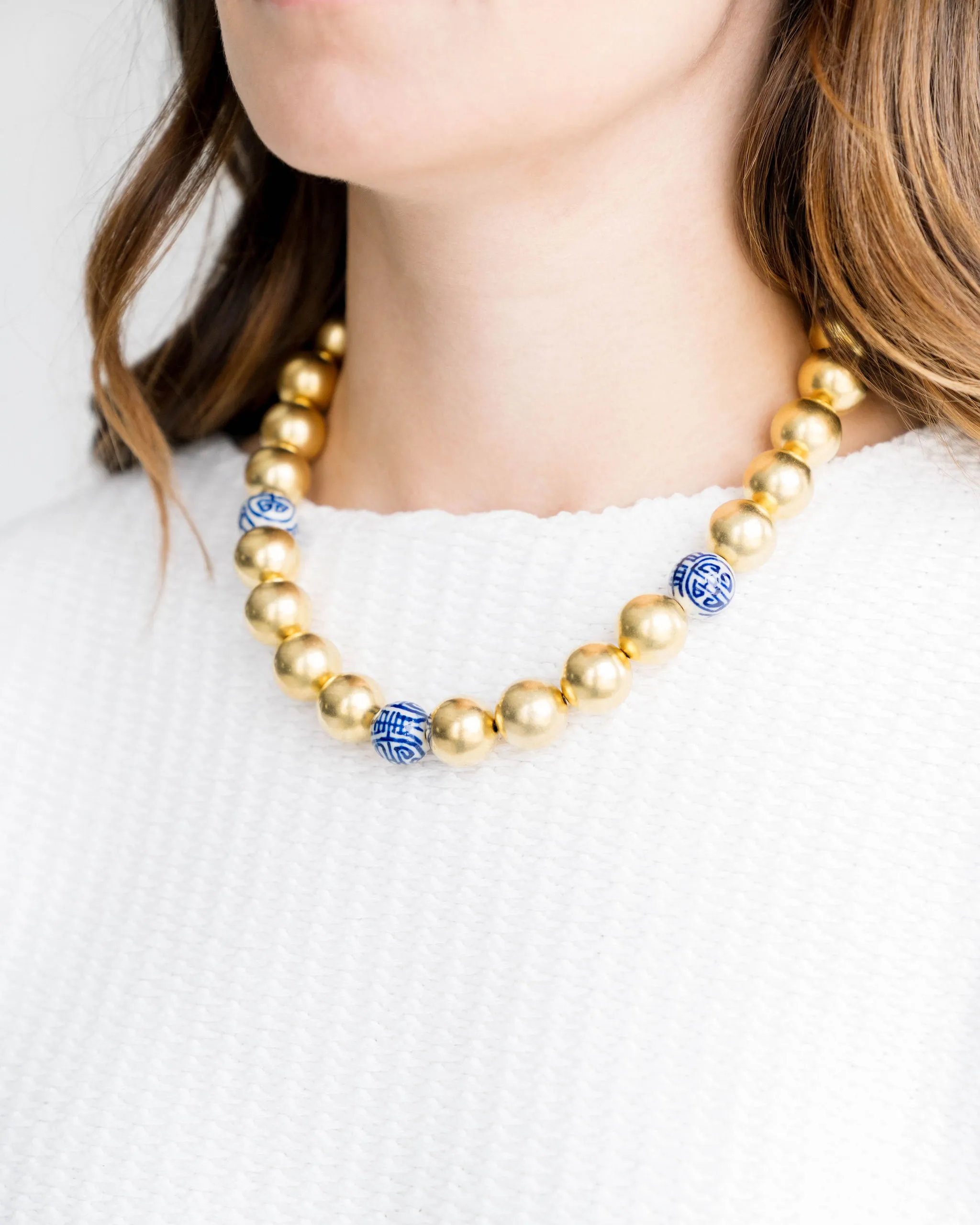 Blue & White Margaret Necklace sold by Susan Shaw product image thumbnail 3