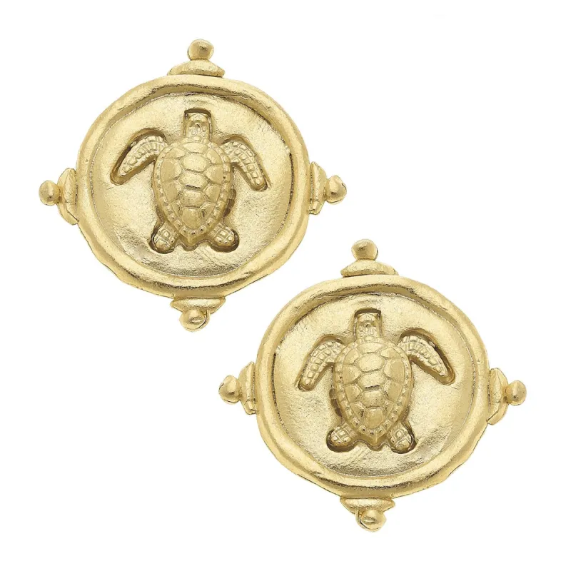 Turtle Intaglio Studs sold by Susan Shaw