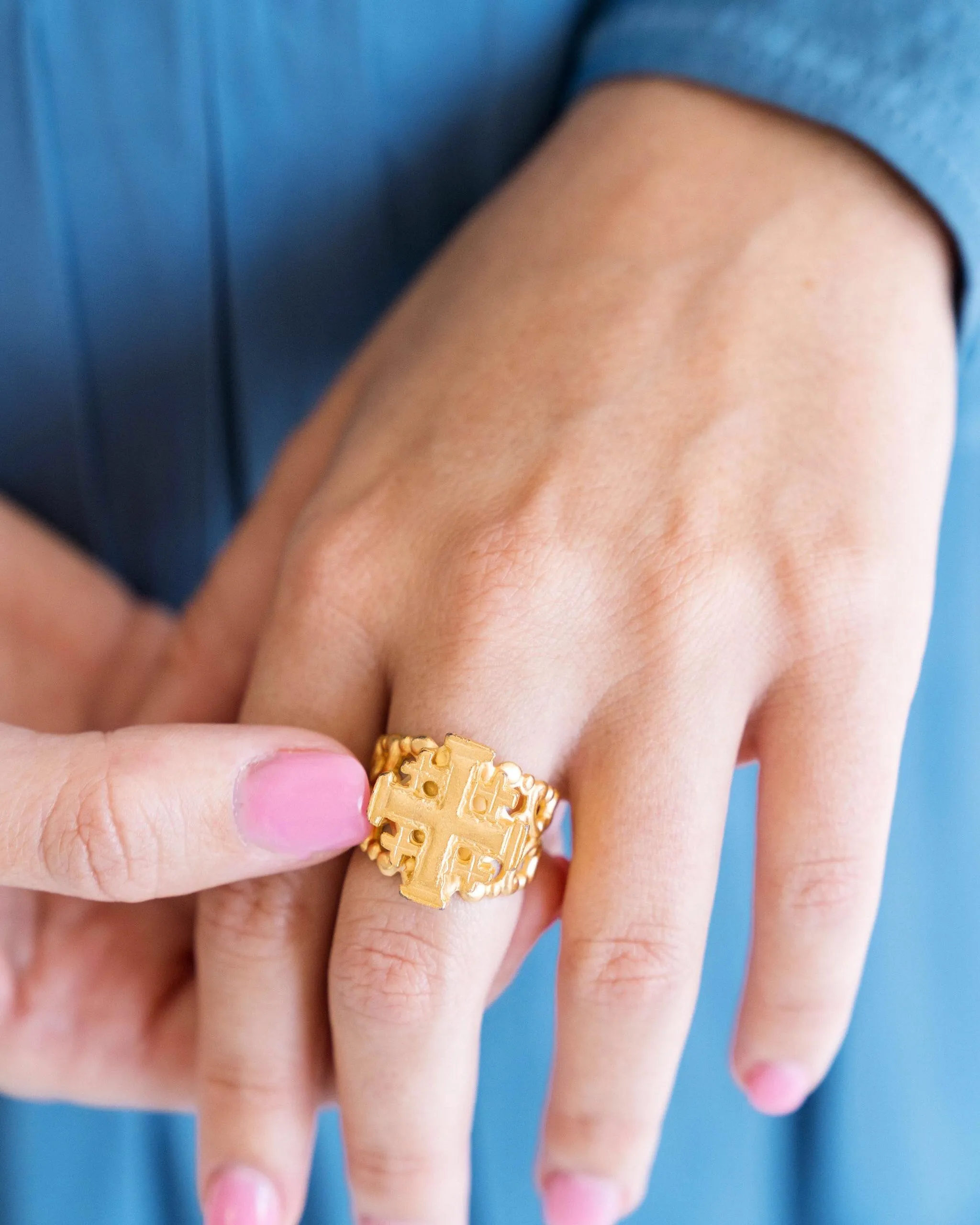 Jerusalem Cross Ring sold by Susan Shaw product image thumbnail 4