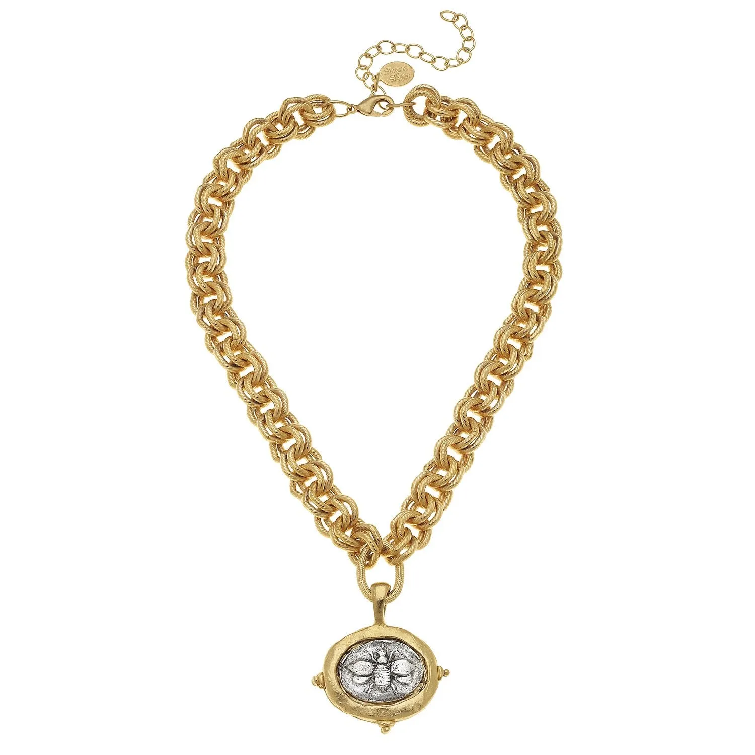 Mixed Metal Bee Intaligo Necklace sold by Susan Shaw