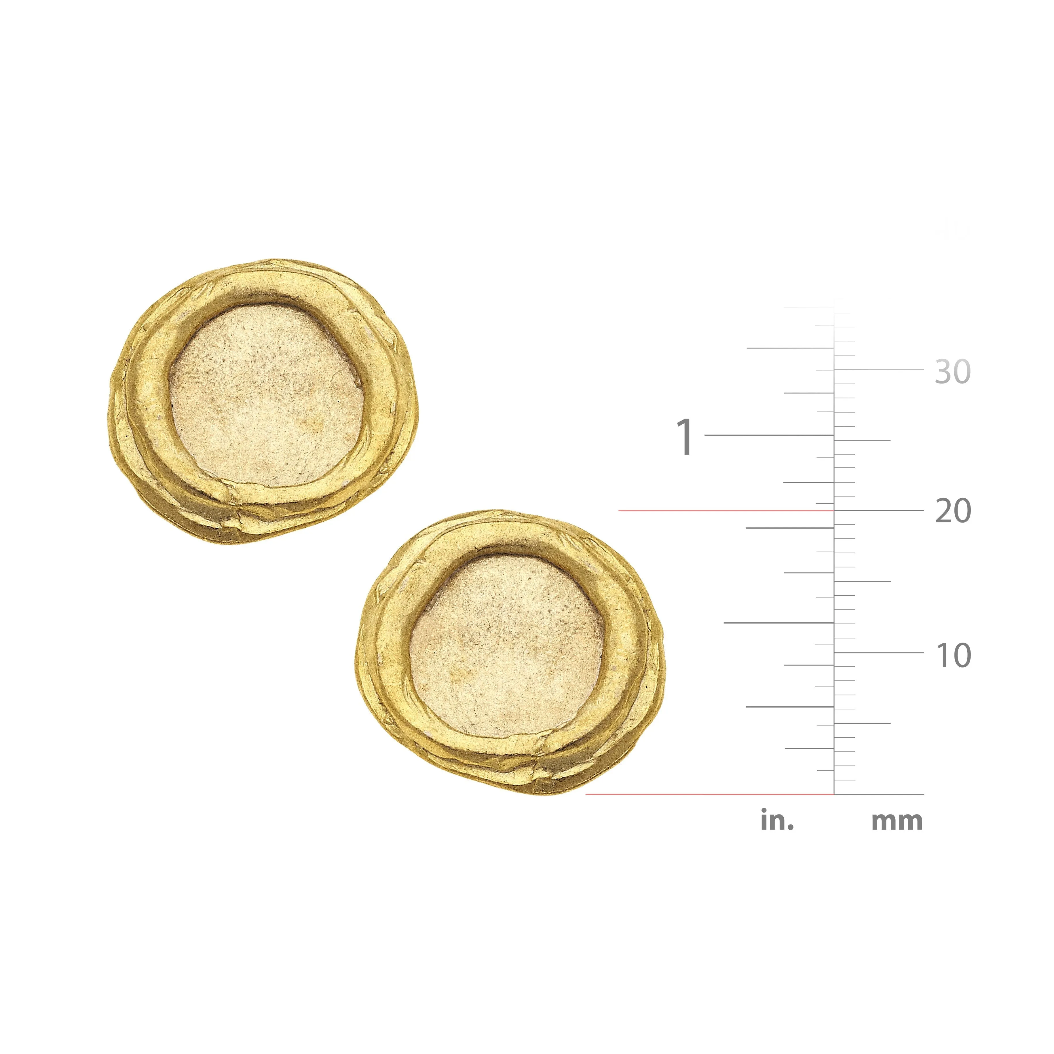 Gold Round Studs sold by Susan Shaw product image thumbnail 2