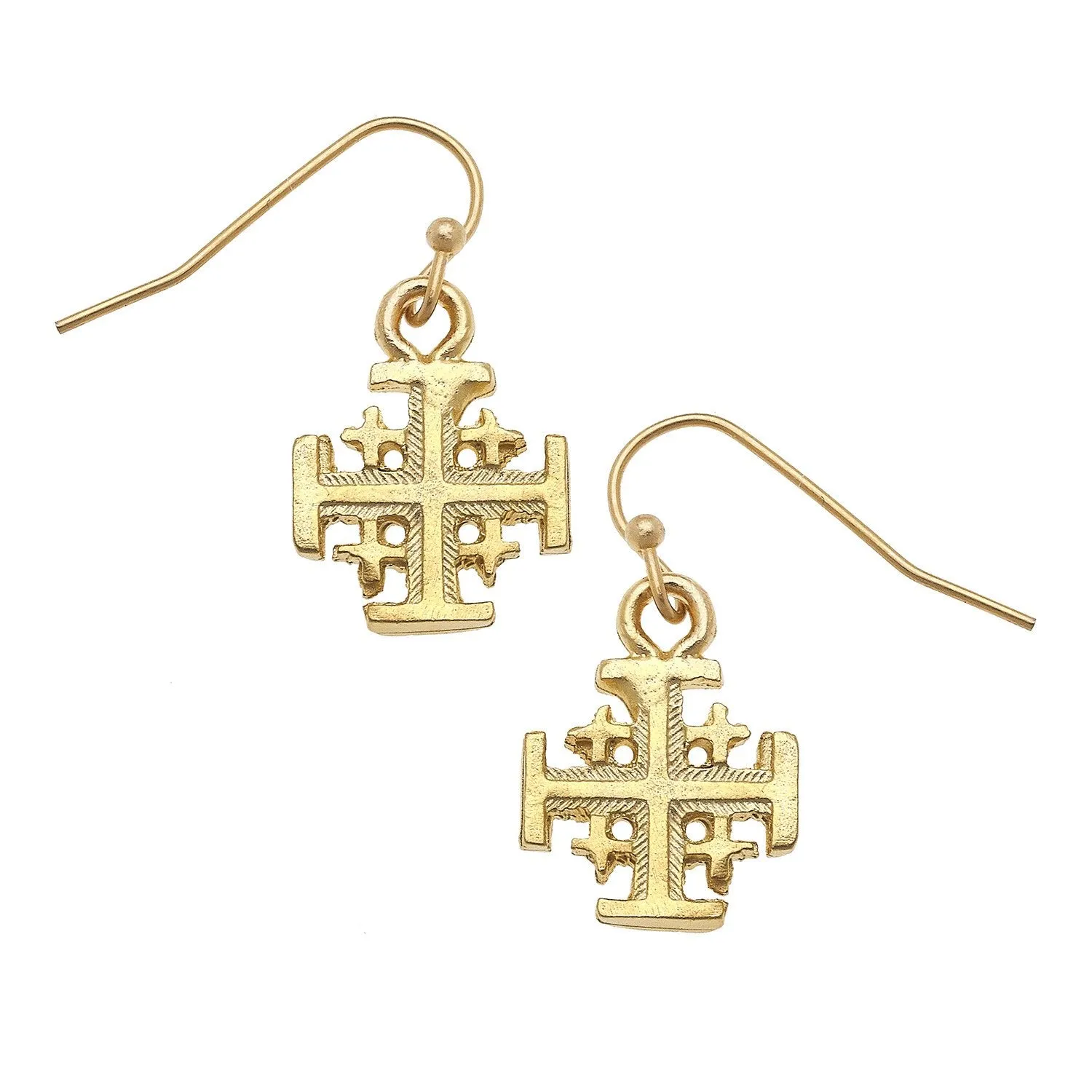 Jerusalem Cross Drop Earrings sold by Susan Shaw