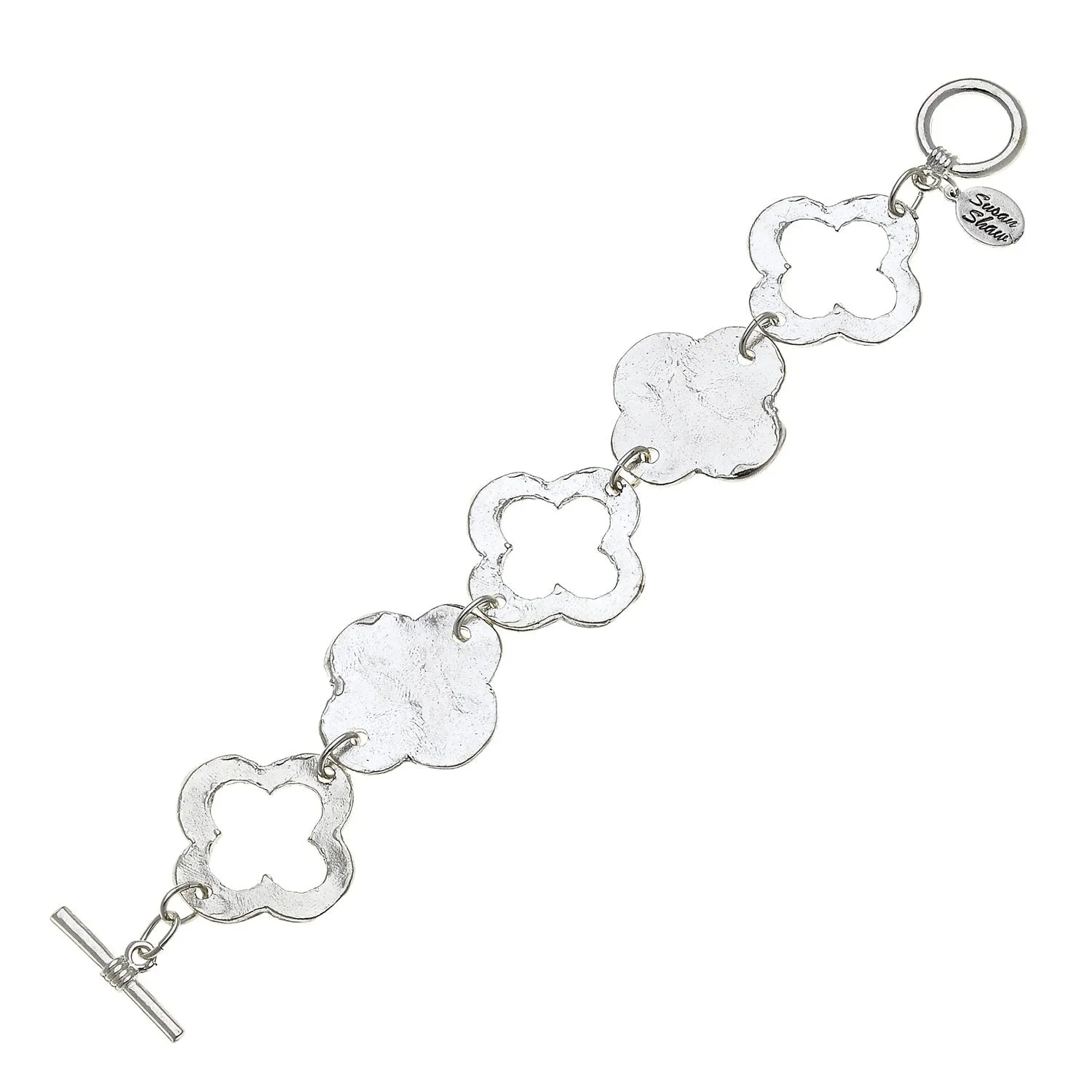 Linked Clover Toggle Bracelet sold by Susan Shaw product image thumbnail 2
