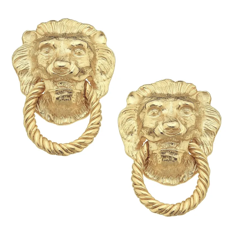 Lion Knocker Earrings sold by Susan Shaw
