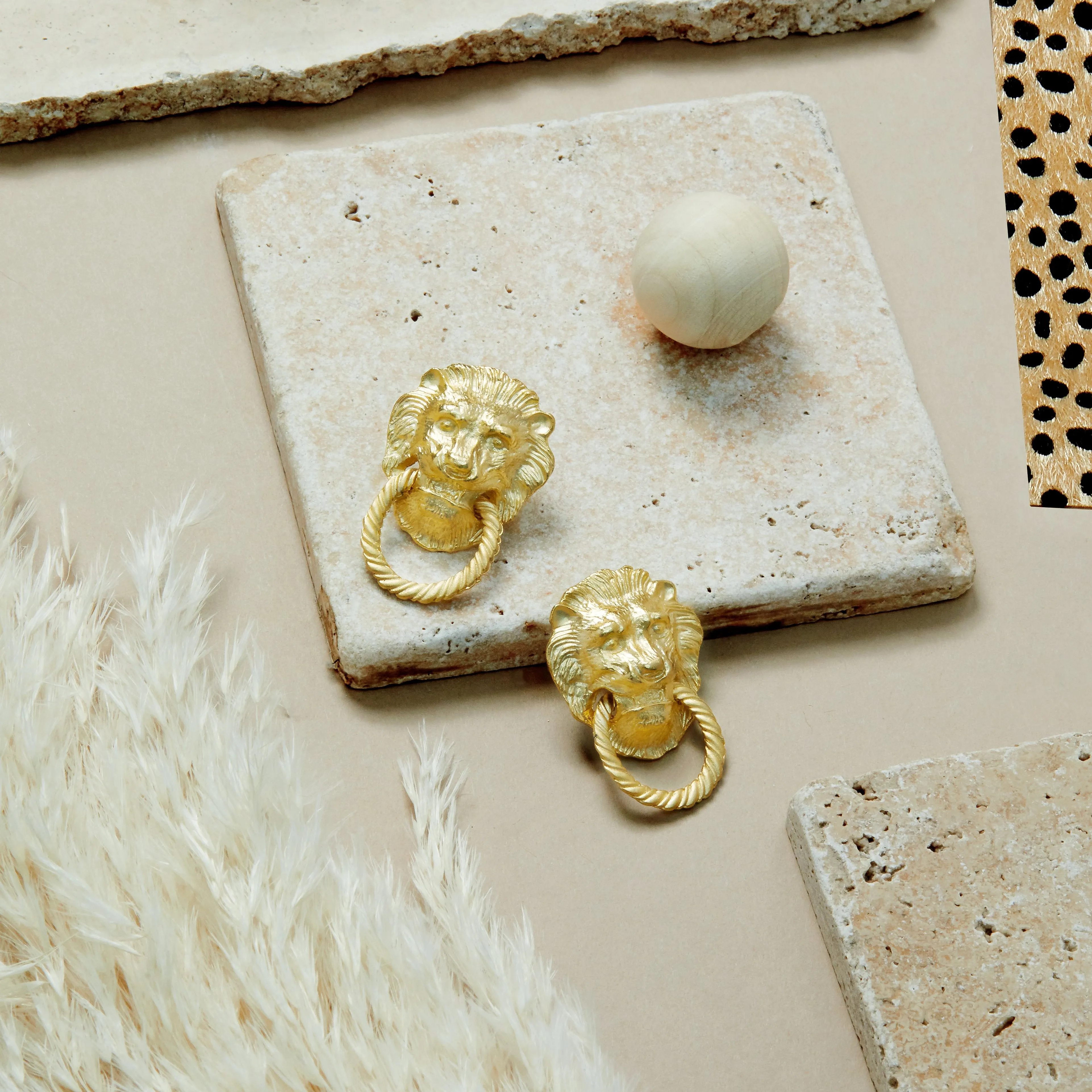 Lion Knocker Earrings sold by Susan Shaw product image thumbnail 5