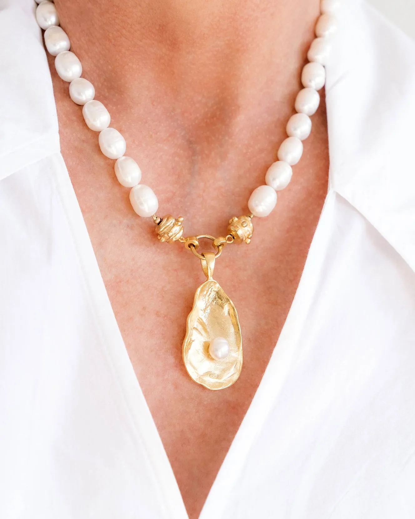 Pearl Oyster Pearl Necklace sold by Susan Shaw product image thumbnail 3