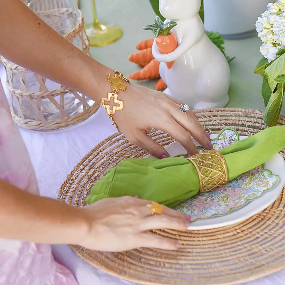 Linked Cross Toggle Bracelet sold by Susan Shaw product image thumbnail 2