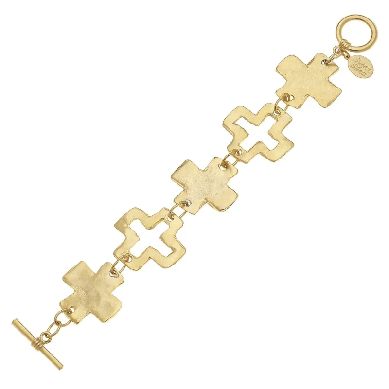Linked Cross Toggle Bracelet sold by Susan Shaw