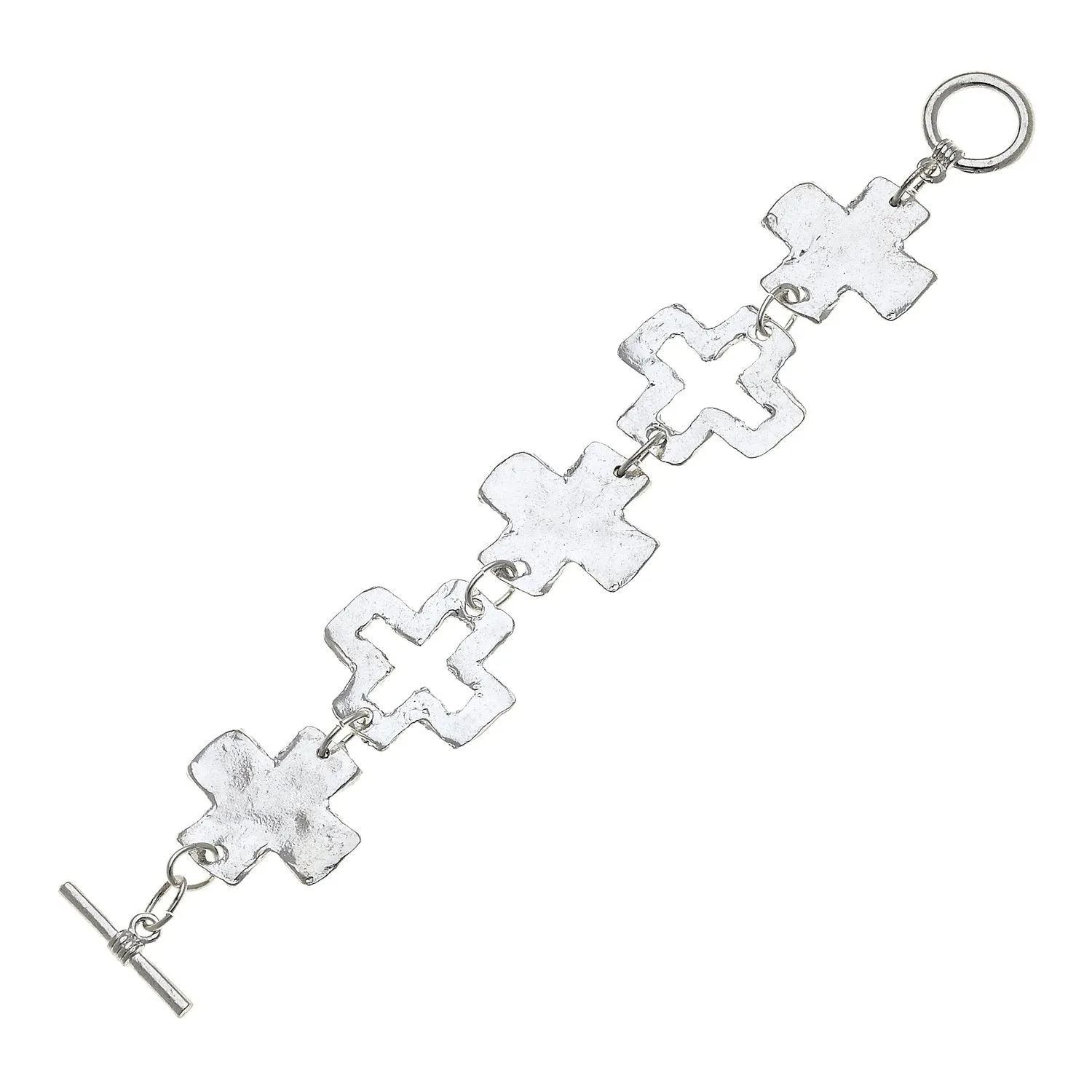 Linked Cross Toggle Bracelet sold by Susan Shaw product image thumbnail 4