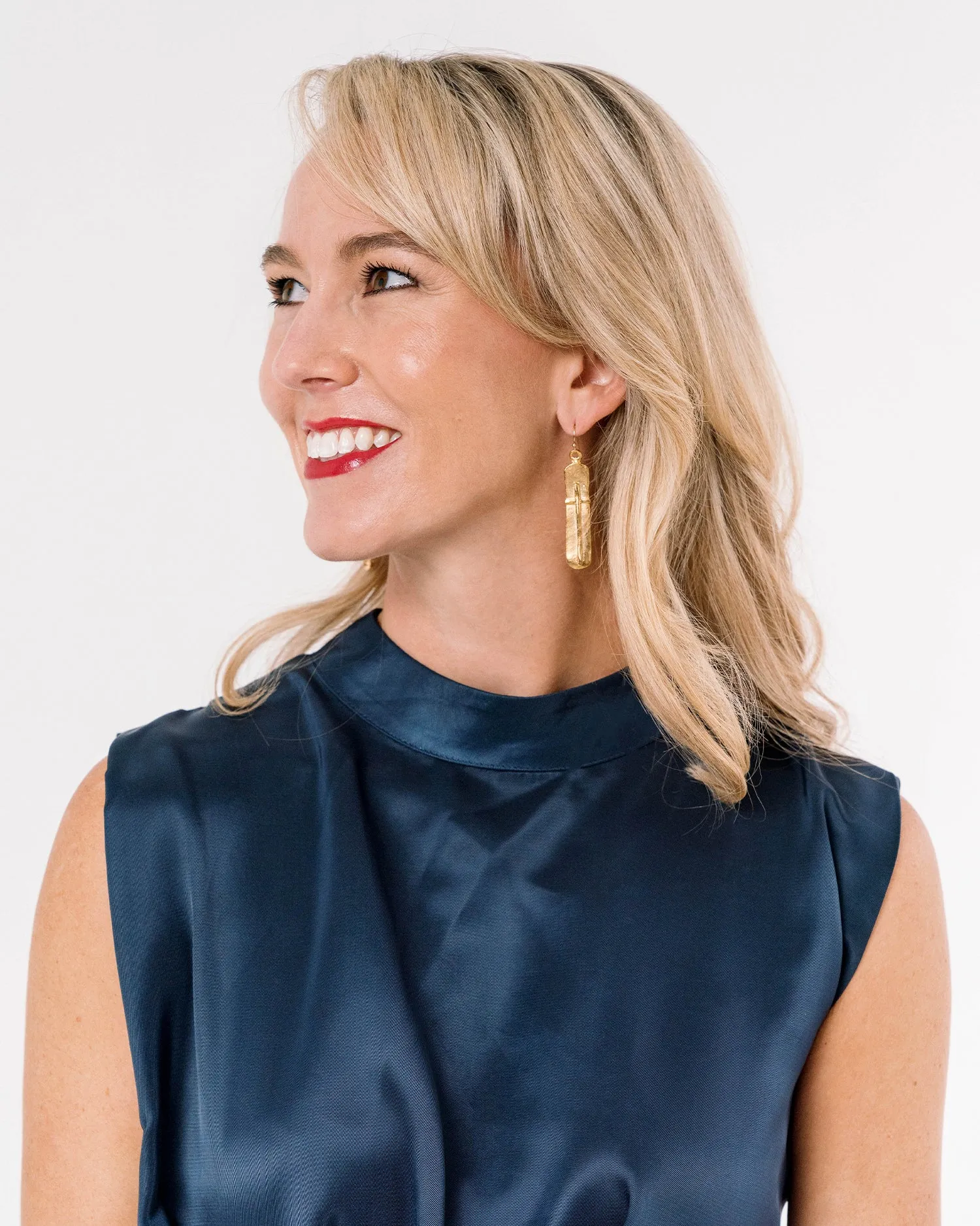 Bar Cross Earrings sold by Susan Shaw product image thumbnail 2