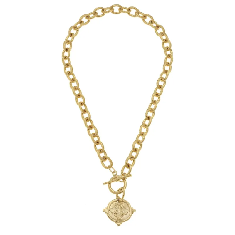 Bee Intaglio Toggle Necklace sold by Susan Shaw