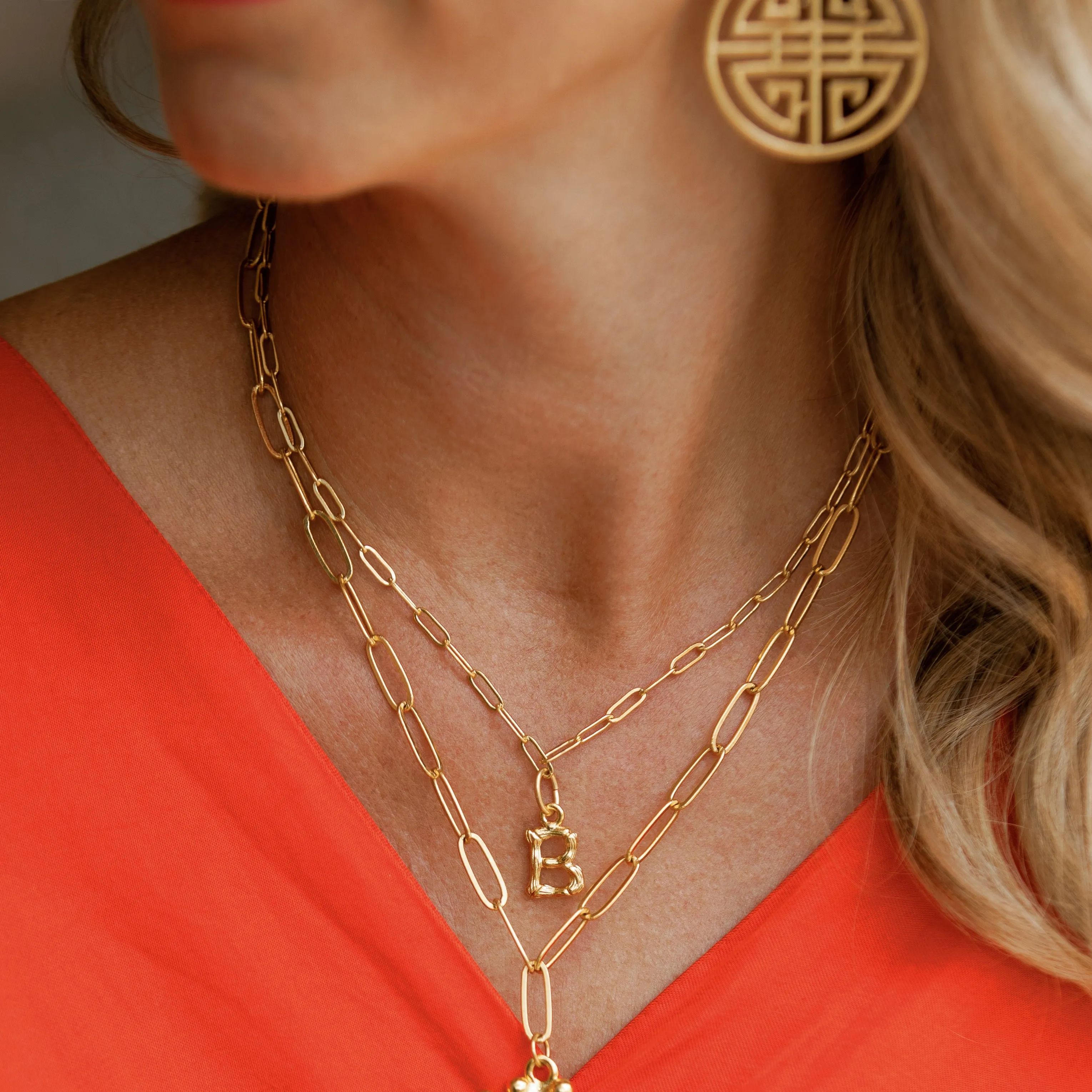 Bamboo Initial Necklace sold by Susan Shaw product image thumbnail 4