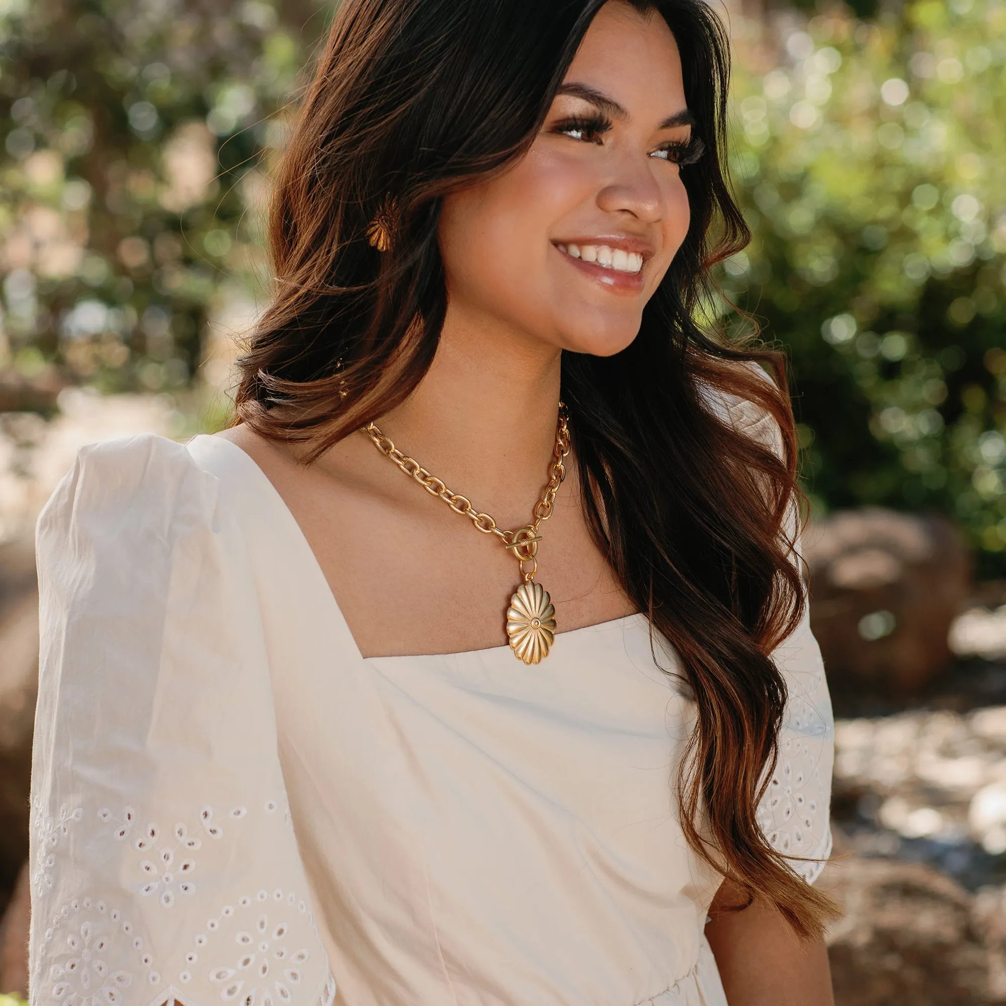 Connie Oval Toggle Necklace sold by Susan Shaw product image thumbnail 2