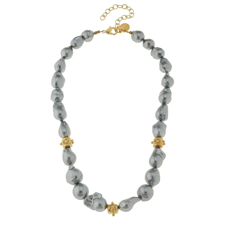 Bentley Grey Baroque Pearl Necklace sold by Susan Shaw