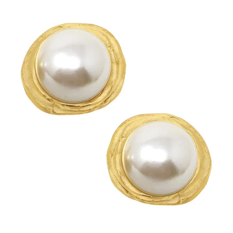 Classic Pearl Cab Studs sold by Susan Shaw
