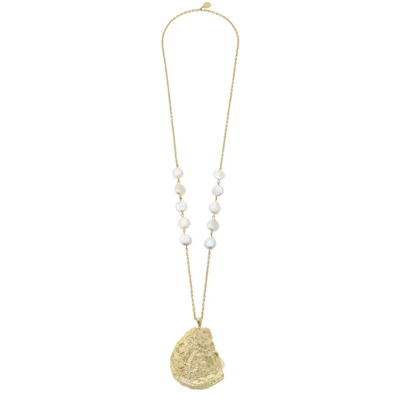 Long Oyster and Pearl Necklace sold by Susan Shaw