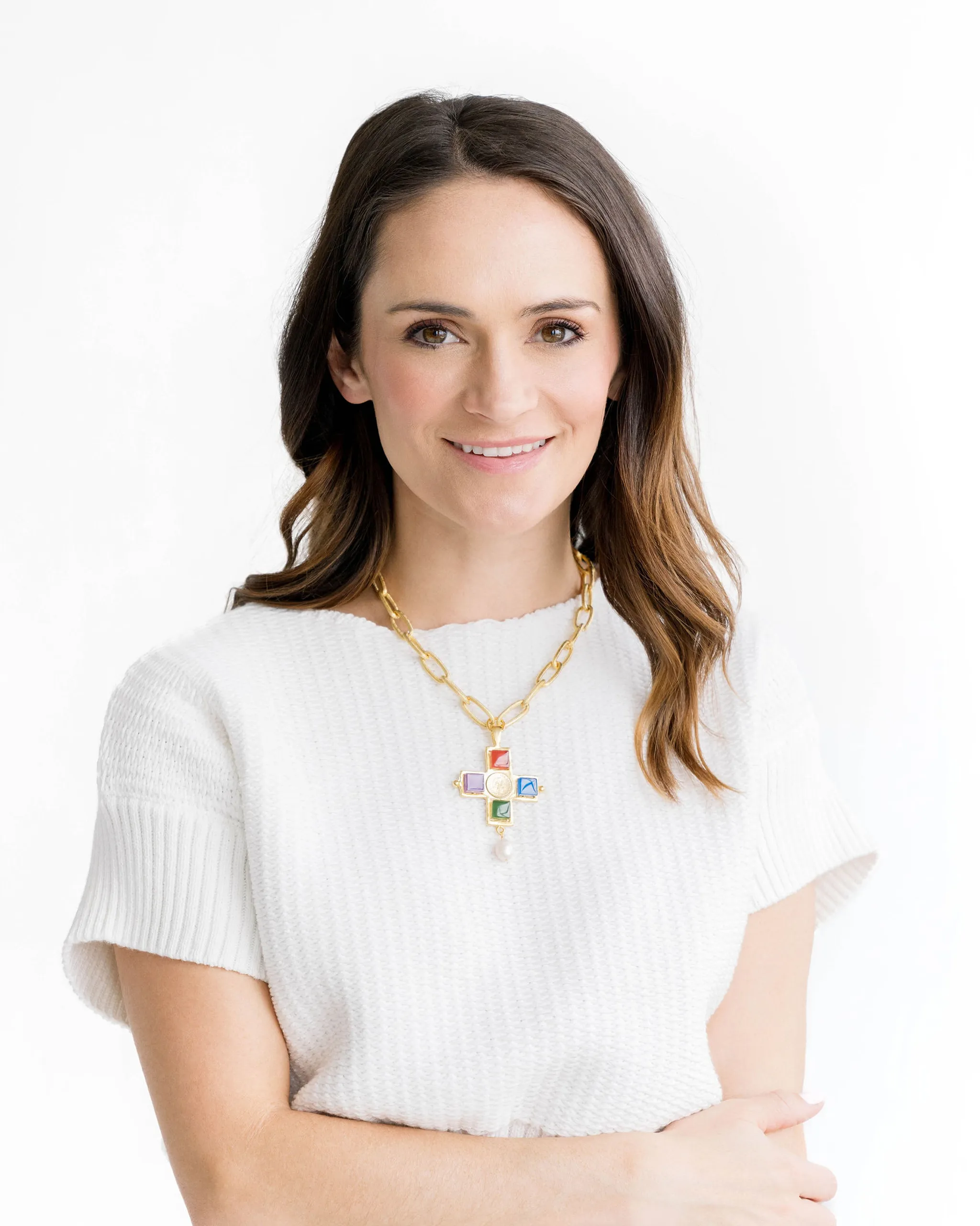 Charlotte Cross Pearl Necklace sold by Susan Shaw product image thumbnail 4