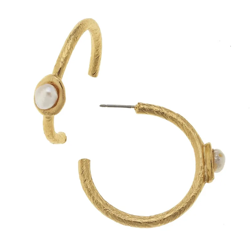Pearl Accent Hoops sold by Susan Shaw