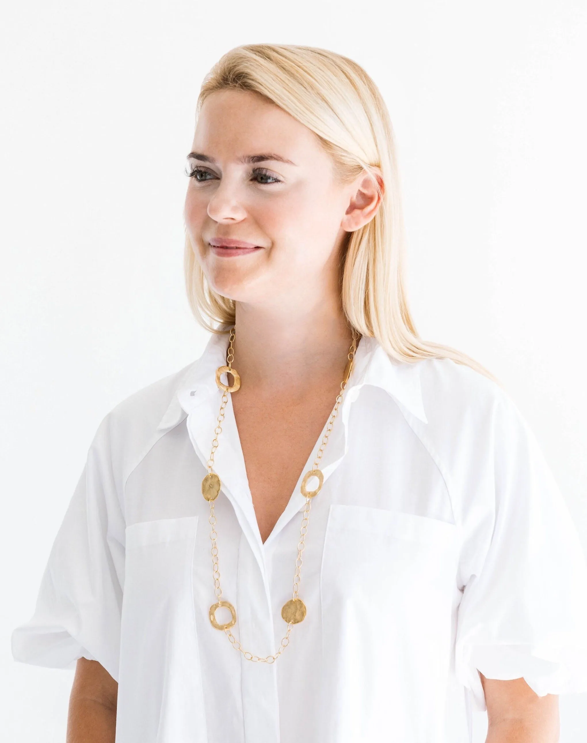 Long Circle Chain Necklace sold by Susan Shaw product image thumbnail 2