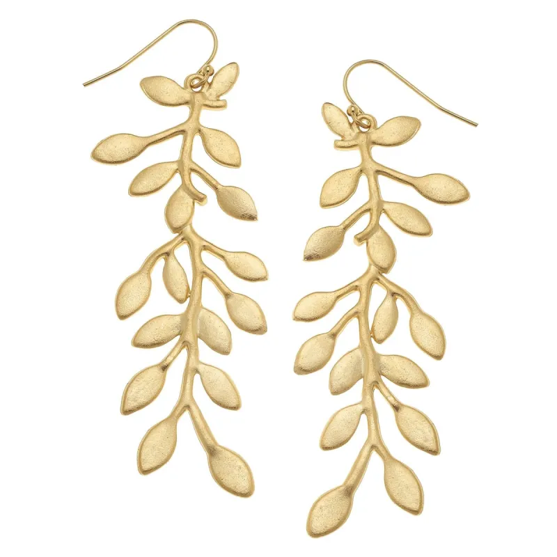Gold Vine Earrings sold by Susan Shaw
