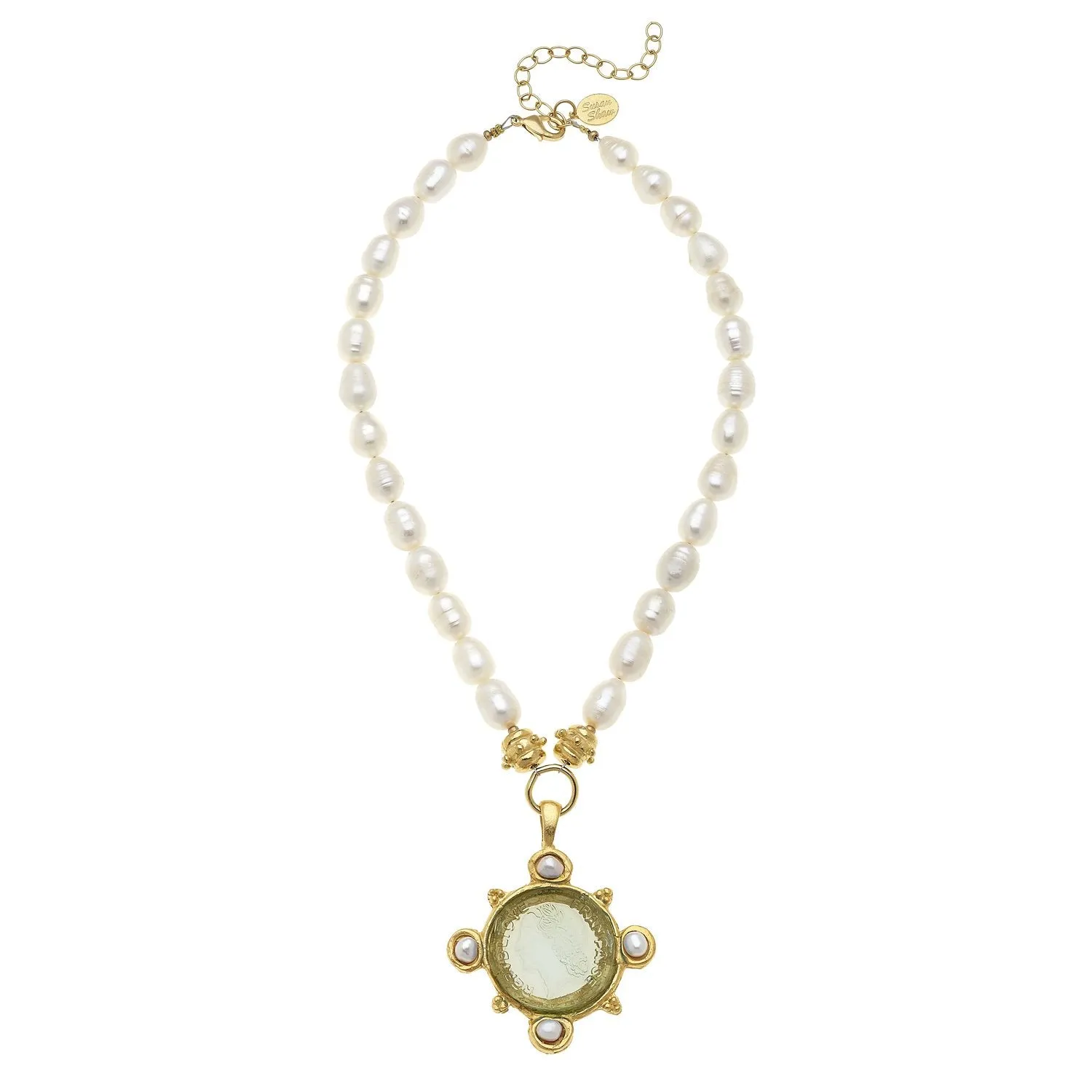 Venetian Glass Marie Coin Necklace sold by Susan Shaw product image thumbnail 4