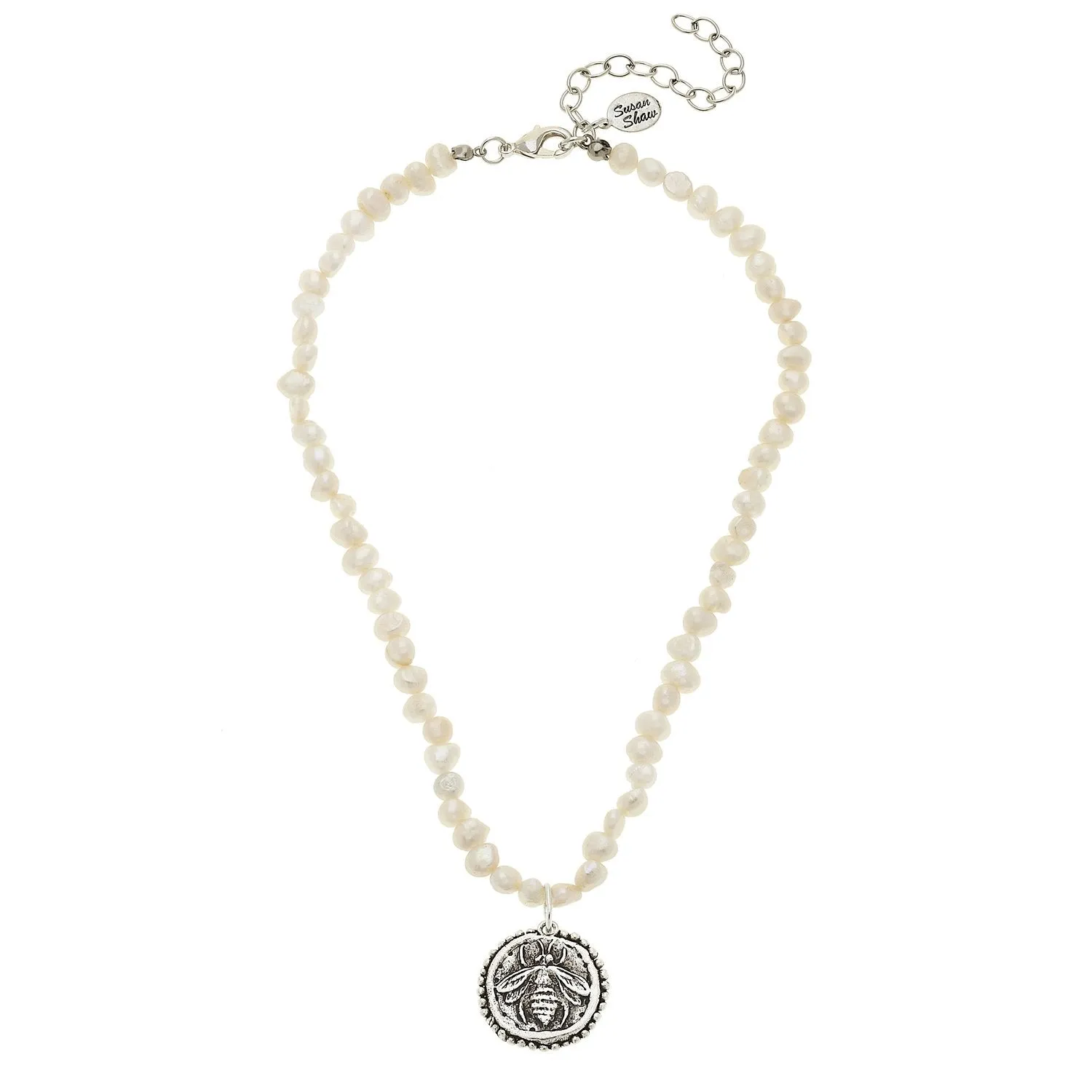 Bee + Pearl Necklace sold by Susan Shaw product image thumbnail 2