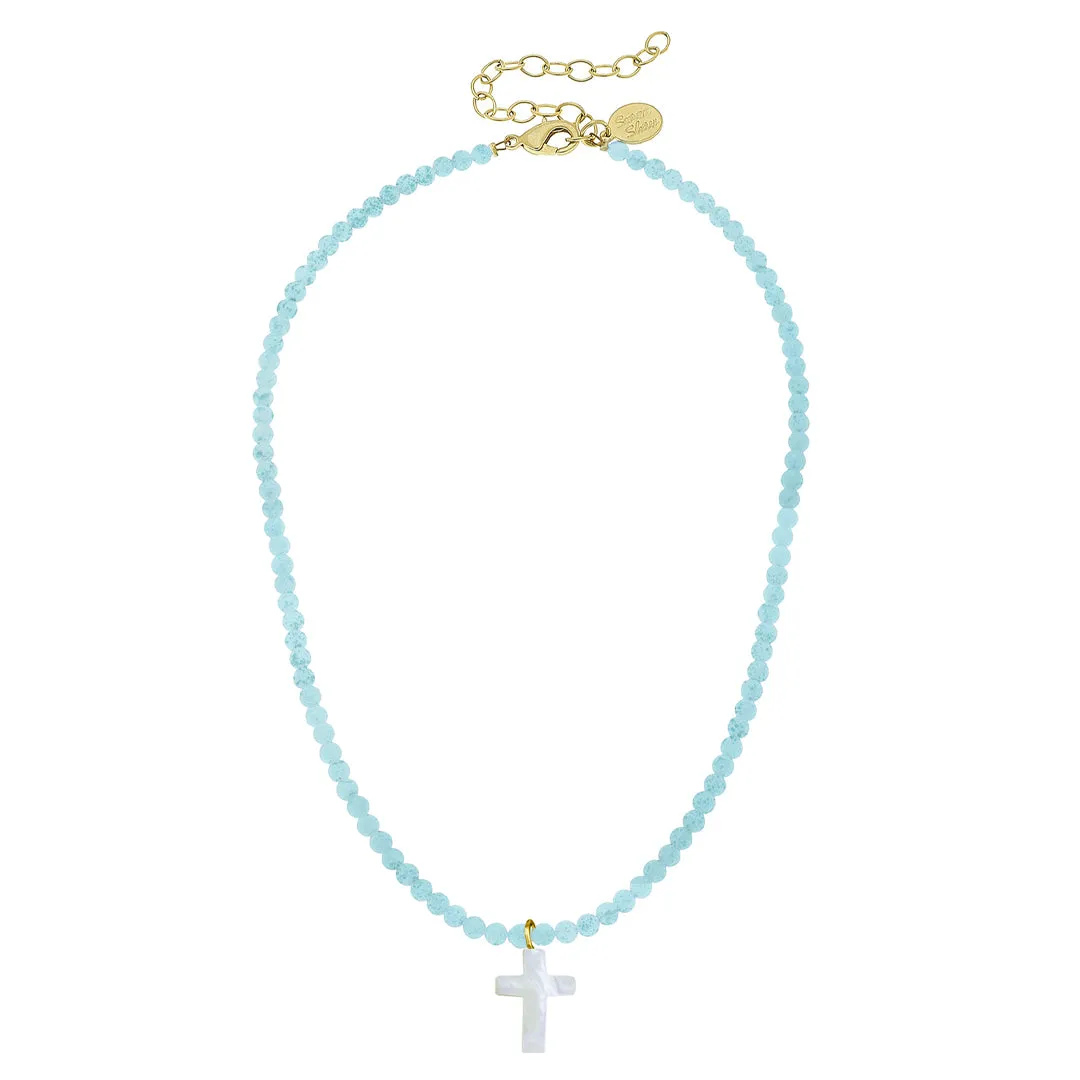 Alys Pearl Cross Necklace sold by Susan Shaw product image thumbnail 4