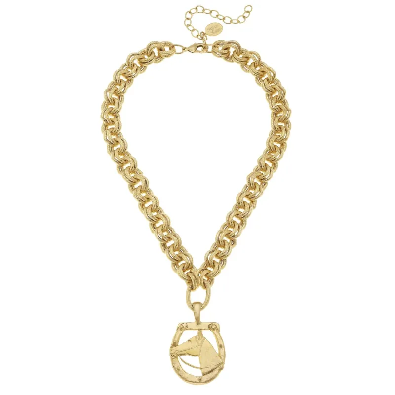 Gold Horseshoe Necklace sold by Susan Shaw