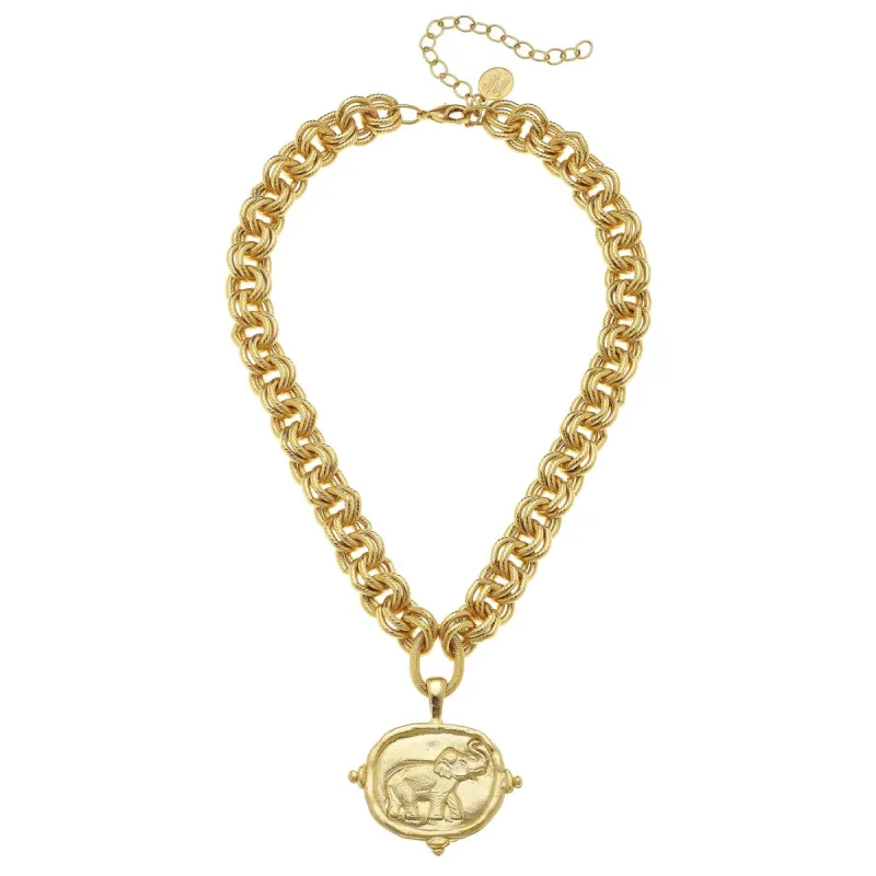 Elephant Intaglio Necklace sold by Susan Shaw