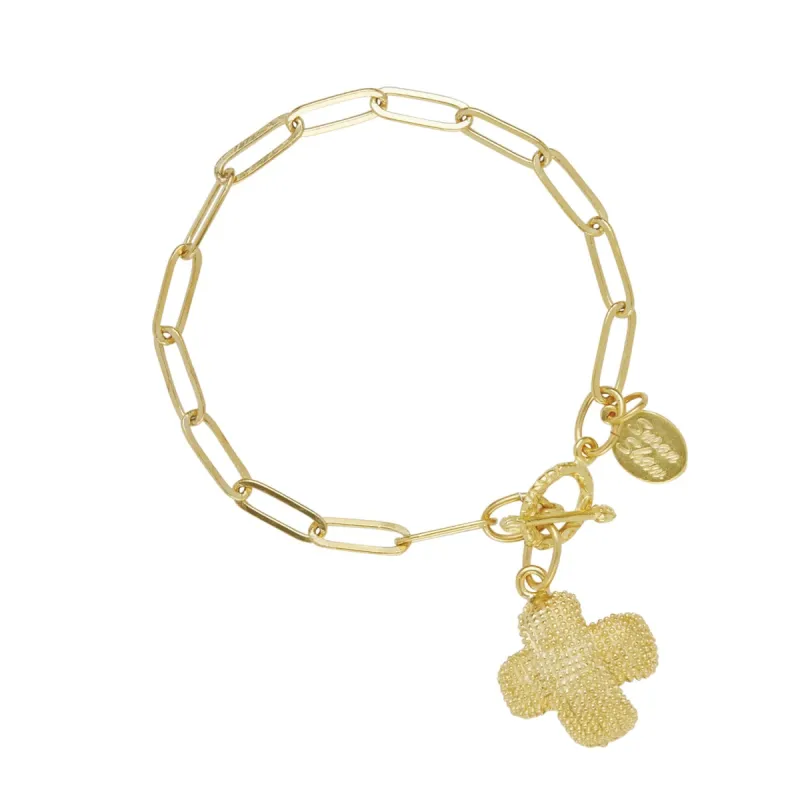 Dotted X Paperclip Bracelet sold by Susan Shaw