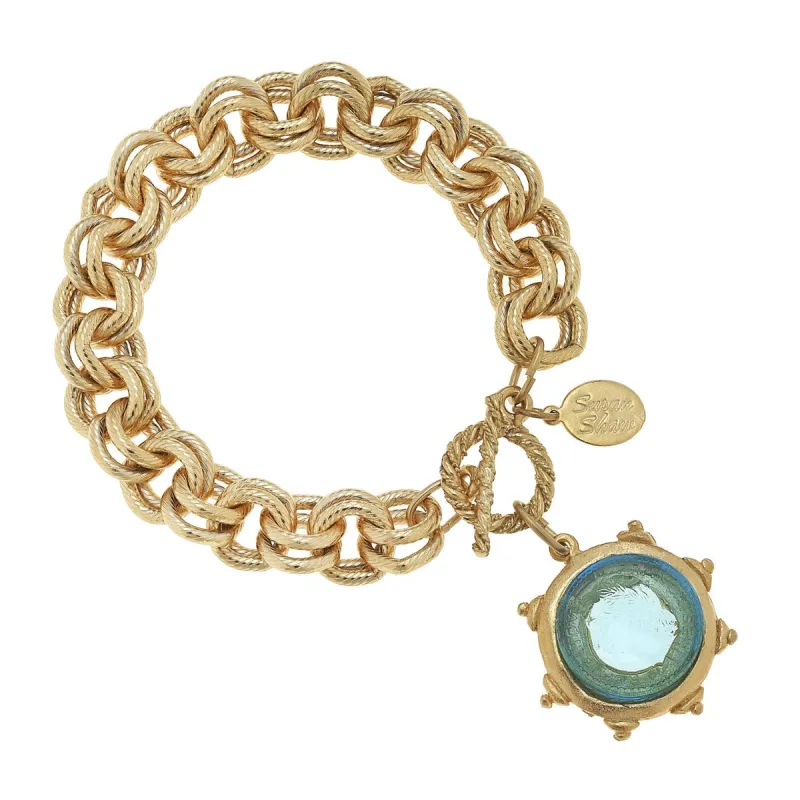 Venetian Glass Coin Bracelet sold by Susan Shaw