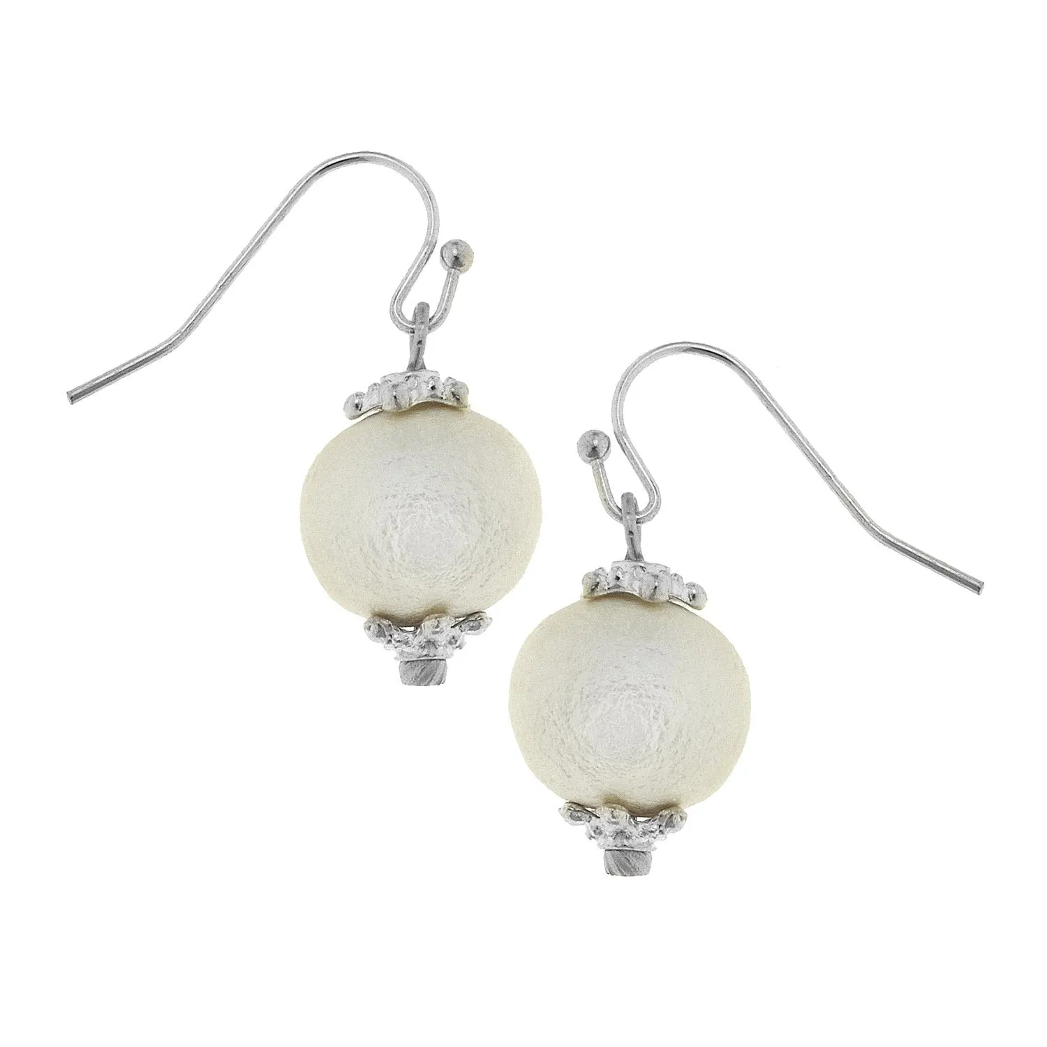 Small Cotton Pearl Earrings sold by Susan Shaw product image thumbnail 5