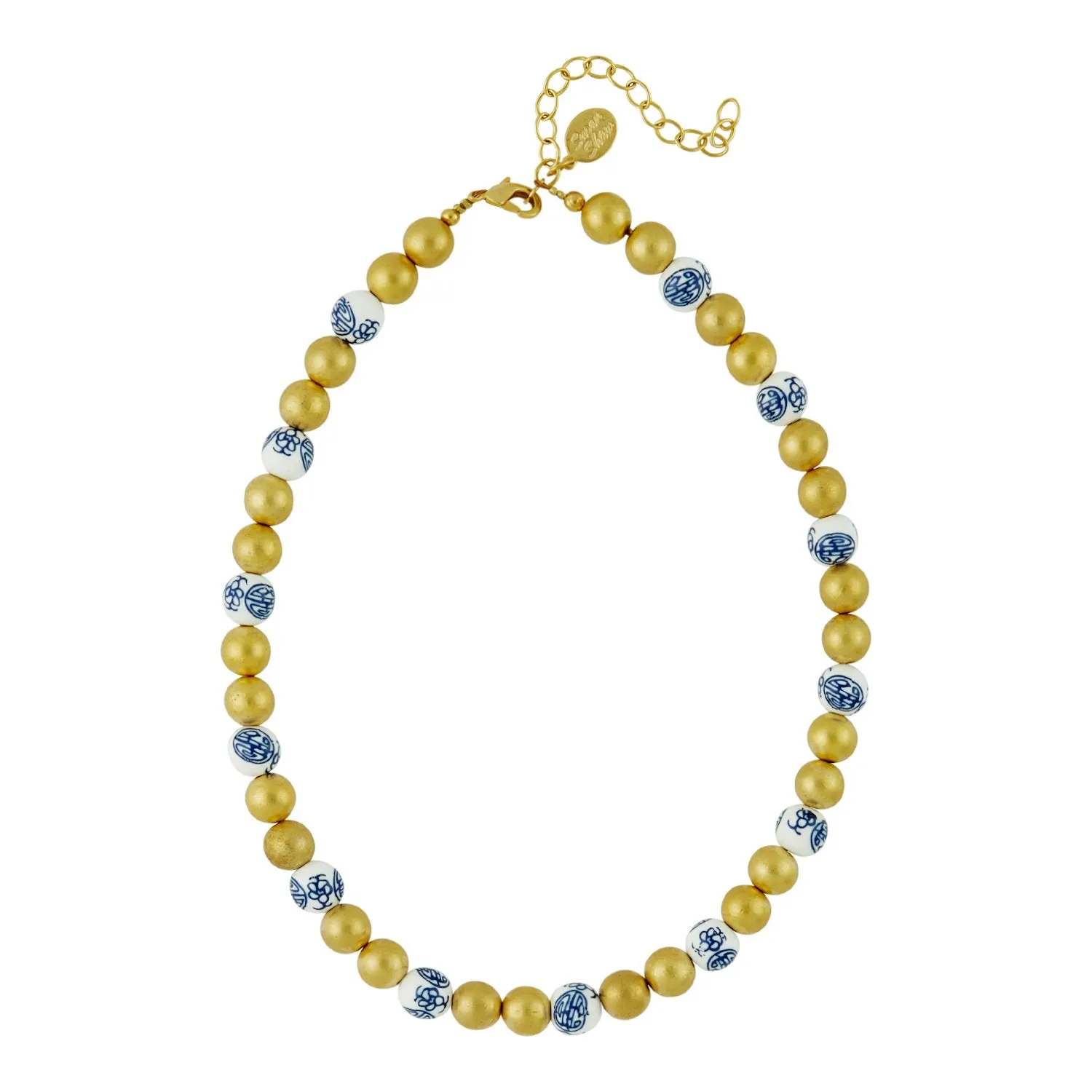 Blue & White Mini Margaret Necklace sold by Susan Shaw