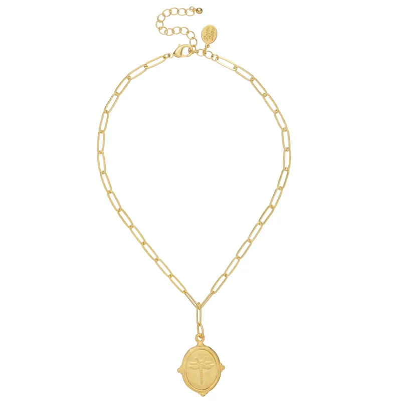 Dragonfly Paperclip Necklace made by Susan Shaw