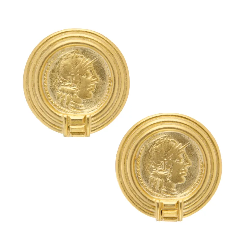 Roma Coin Studs sold by Susan Shaw