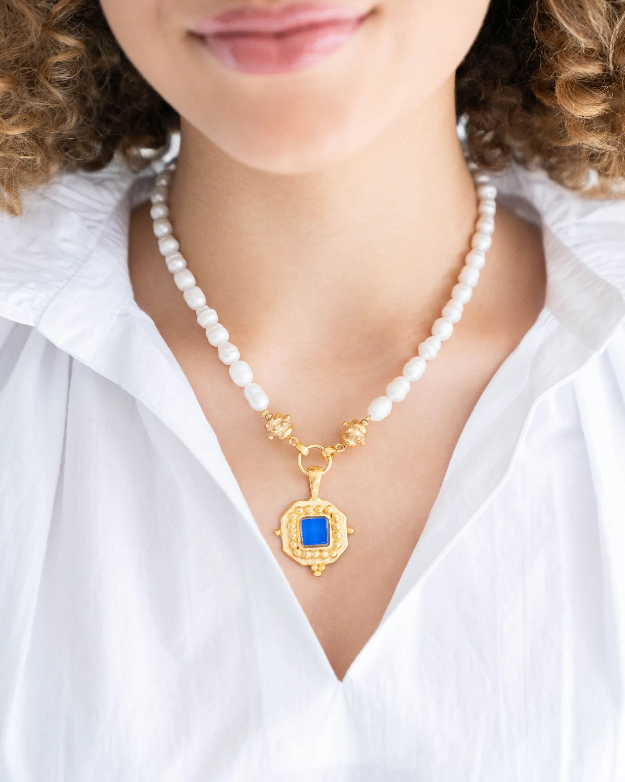 Charlotte Mini Pearl Necklace sold by Susan Shaw product image thumbnail 3