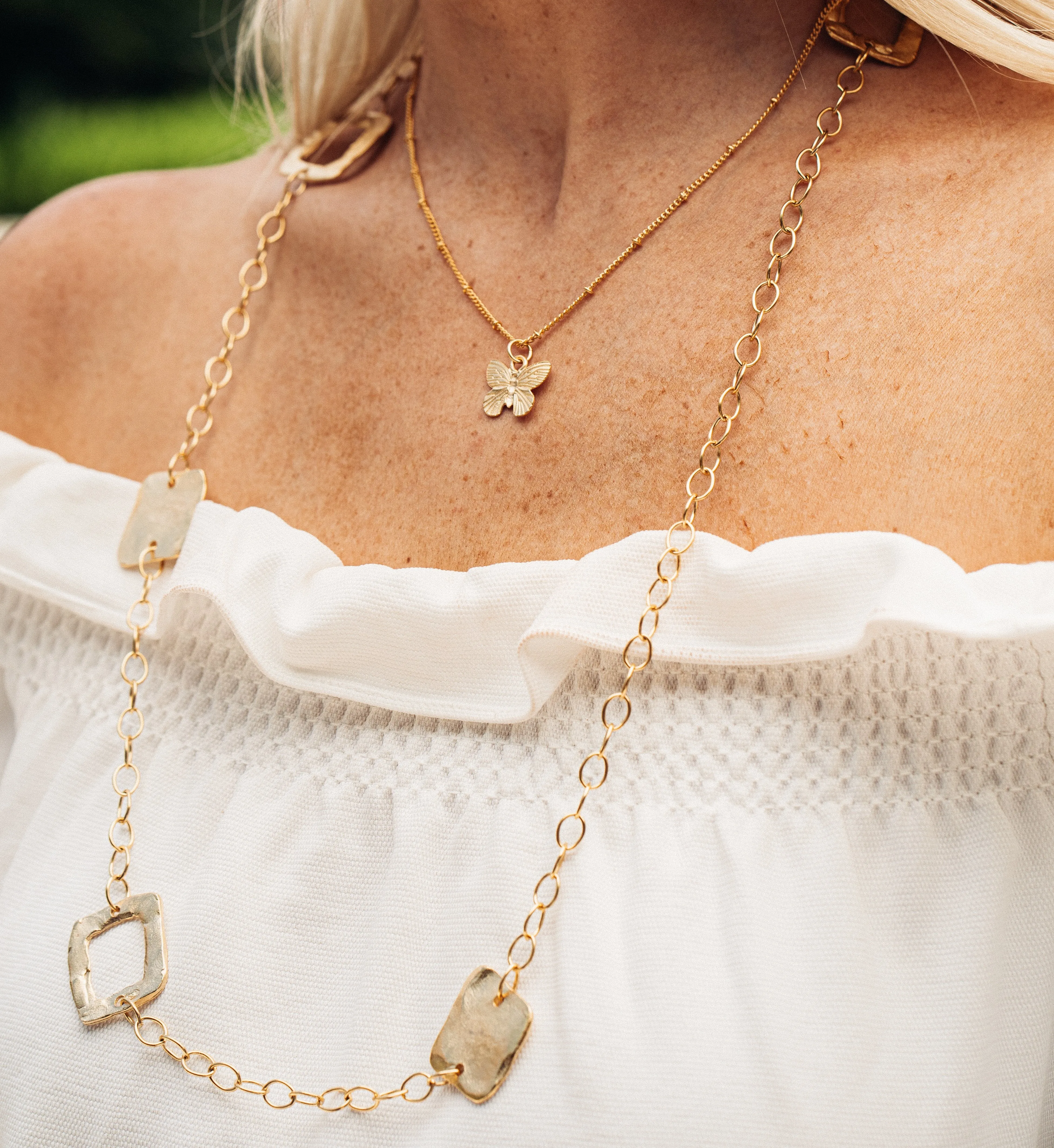 Square Chain Necklace sold by Susan Shaw product image thumbnail 4