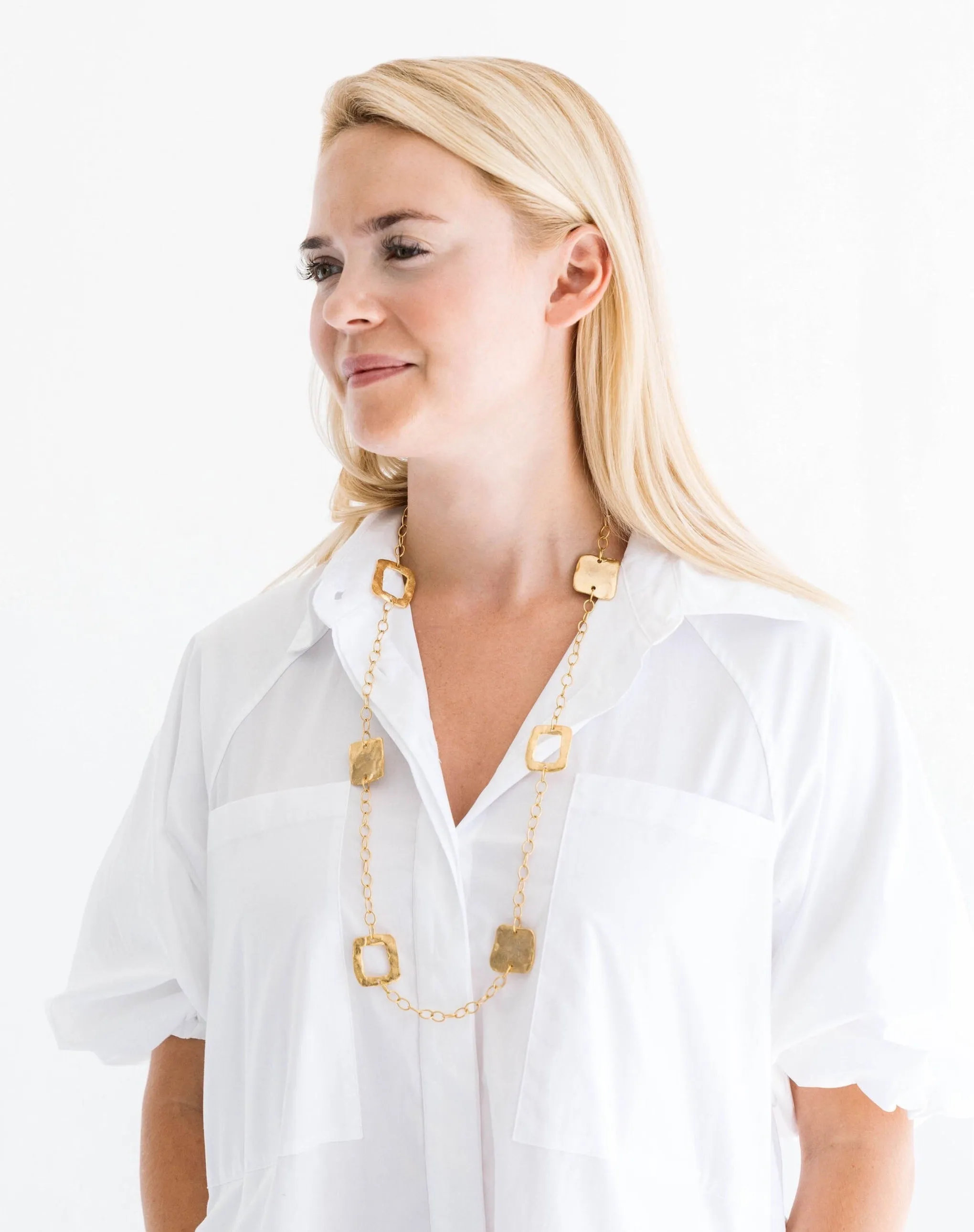 Square Chain Necklace sold by Susan Shaw product image thumbnail 2