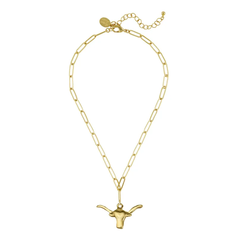 Medium Longhorn Paperclip Necklace sold by Susan Shaw